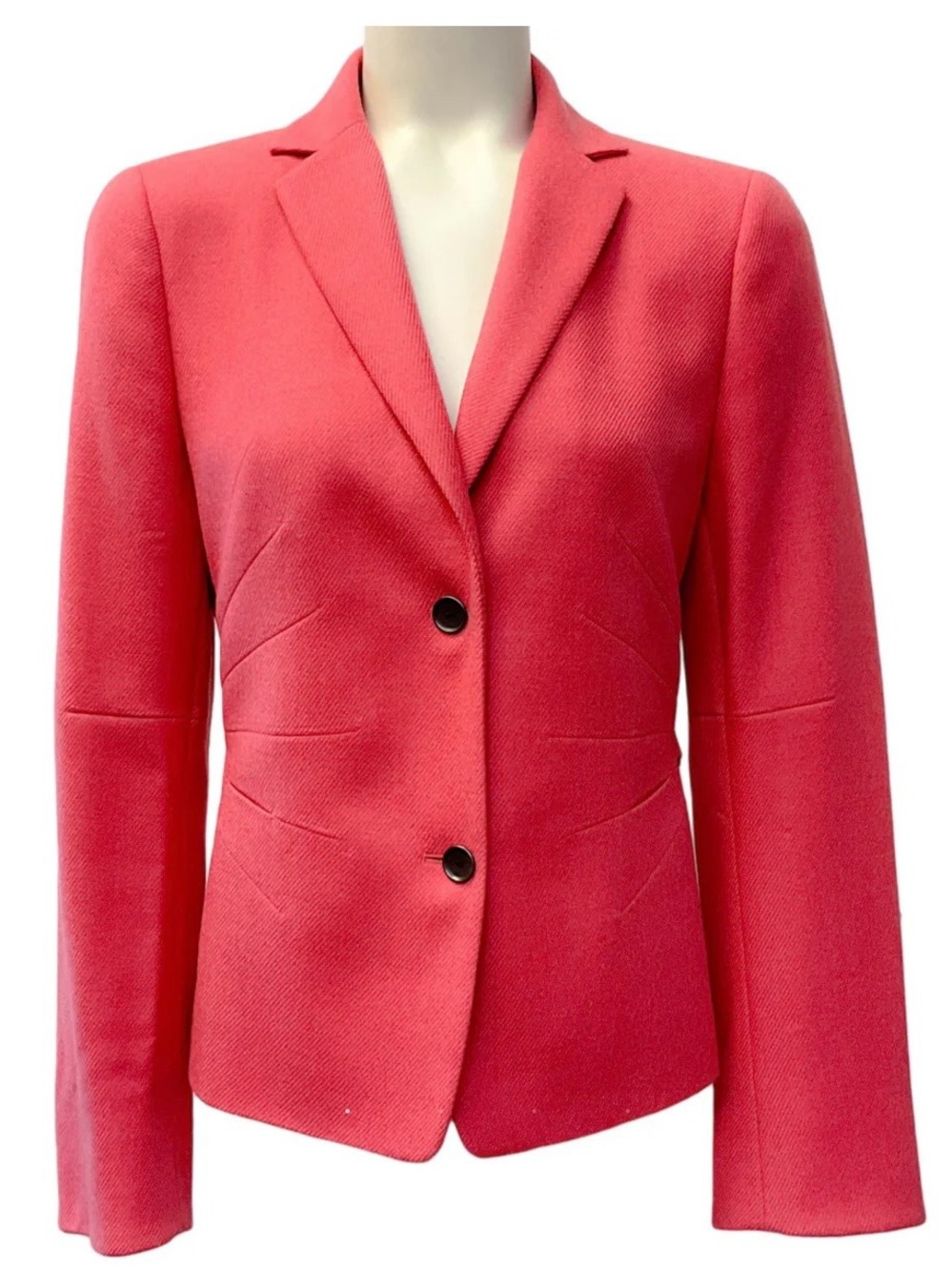 Akris Punto Pink Wool+Cashmere Blazer w/ Cinch Adjustable Waist size 8 / 40